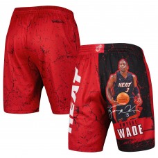 Dwyane Wade Miami Heat Mitchell & Ness Hardwood Classics Player Burst Shorts - Black
