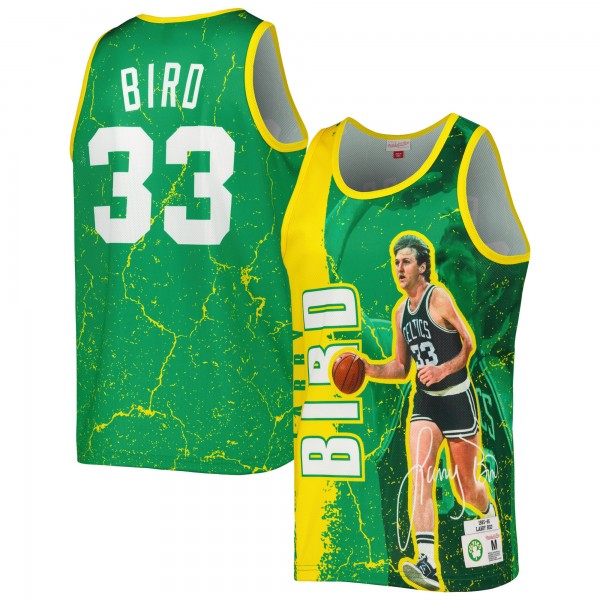 Майка Larry Bird Boston Celtics Mitchell & Ness 1985-86 Hardwood Classics Player Burst - Kelly Green