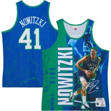 Майка Dirk Nowitzki Dallas Mavericks Mitchell & Ness Hardwood Classics Player Burst - Blue