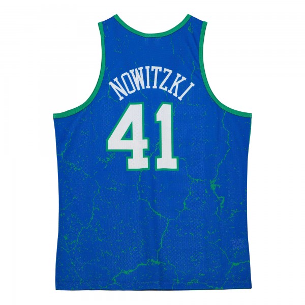 Майка Dirk Nowitzki Dallas Mavericks Mitchell & Ness Hardwood Classics Player Burst - Blue