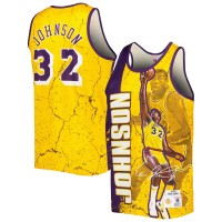 Майка Magic Johnson Los Angeles Lakers Mitchell & Ness 1984-85 Hardwood Classics Player Burst - Gold