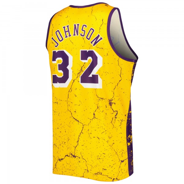 Майка Magic Johnson Los Angeles Lakers Mitchell & Ness 1984-85 Hardwood Classics Player Burst - Gold