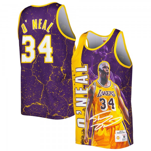 Майка Shaquille ONeal Los Angeles Lakers Mitchell & Ness 1999-00 Hardwood Classics Player Burst - Purple