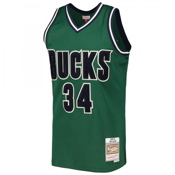 Игровая форма  Ray Allen Milwaukee Bucks Mitchell & Ness Hardwood Classics Off-Court Swingman - Green
