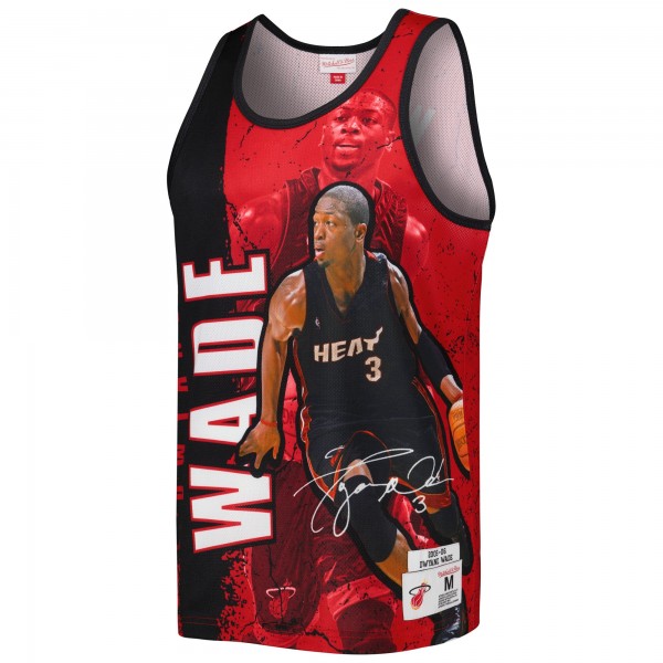 Майка Dwyane Wade Miami Heat Mitchell & Ness 2005-06 Hardwood Classics Player Burst - Black