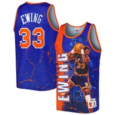 Майка Patrick Ewing New York Knicks Mitchell & Ness 1991-92 Hardwood Classics Player Burst - Blue