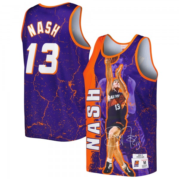 Майка Steve Nash Phoenix Suns Mitchell & Ness 1996-97 Hardwood Classics Player Burst - Purple