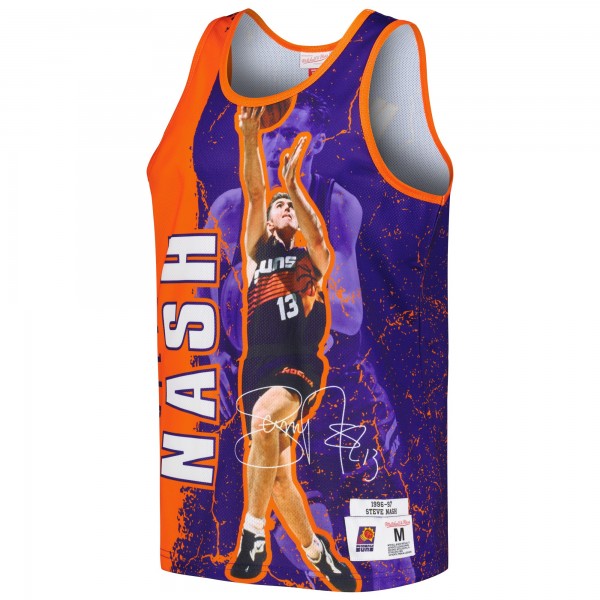 Майка Steve Nash Phoenix Suns Mitchell & Ness 1996-97 Hardwood Classics Player Burst - Purple