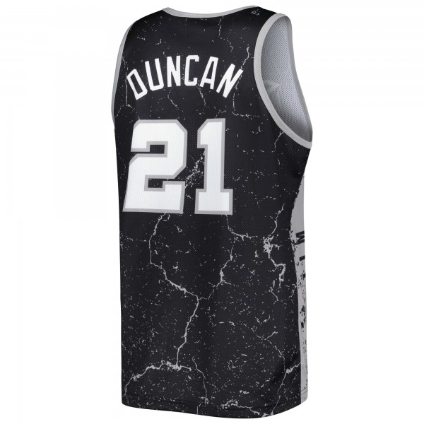 Майка Tim Duncan San Antonio Spurs Mitchell & Ness 1998-99 Hardwood Classics Player Burst - Black