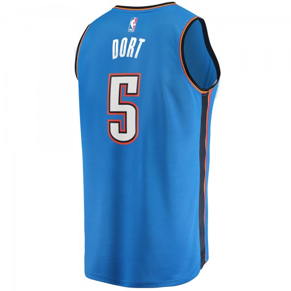 Игровая джерси Youth Oklahoma City Thunder Luguentz Dort Fanatics Blue Fast Break Player - Icon Edition