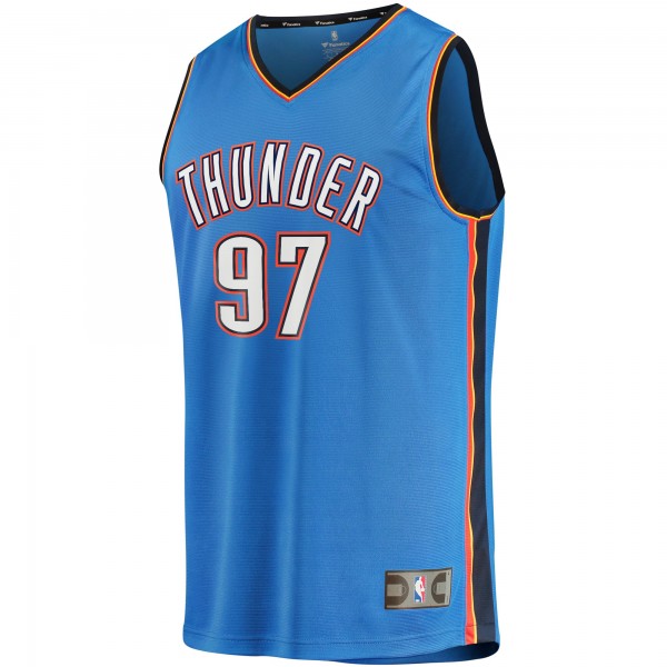Подростковая Oklahoma City Thunder Eugene Omoruyi Fanatics Blue Fast Break Player Jersey - Icon Edition