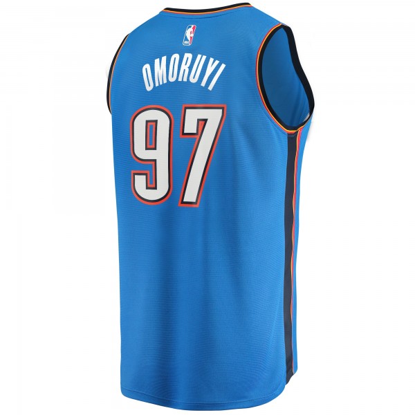 Подростковая Oklahoma City Thunder Eugene Omoruyi Fanatics Blue Fast Break Player Jersey - Icon Edition