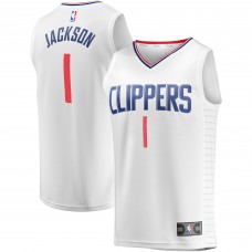 Игровая форма  Reggie Jackson LA Clippers Youth Fast Break Player - Association Edition - White