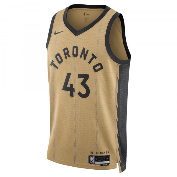 Игровая форма  Pascal Siakam Toronto Raptors Nike Unisex 2023/24 Swingman - Gold - City Edition