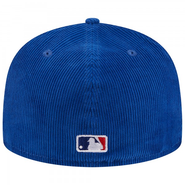 Бейсболка Los Angeles Dodgers New Era Throwback Corduroy 59FIFTY - Royal