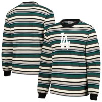 Los Angeles Dodgers PLEASURES Cream/Green Ballpark Long Sleeve T-Shirt