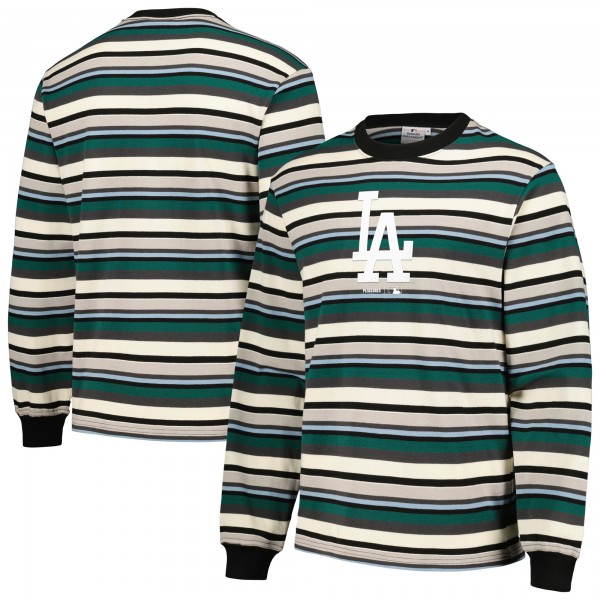 Los Angeles Dodgers PLEASURES Cream/Green Ballpark Long Sleeve T-Shirt