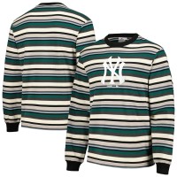 New York Yankees PLEASURES Cream/Green Ballpark Long Sleeve T-Shirt
