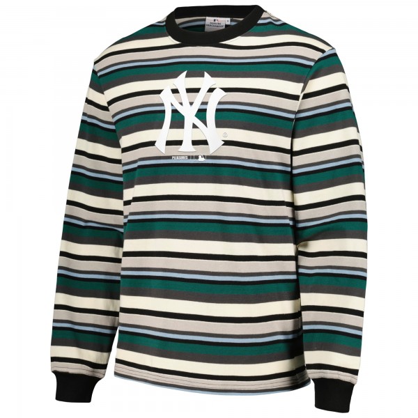 New York Yankees PLEASURES Cream/Green Ballpark Long Sleeve T-Shirt