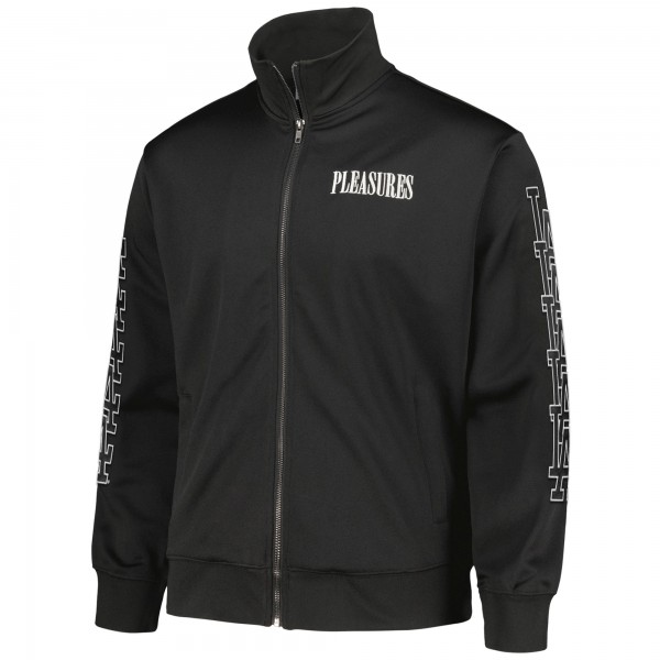 Los Angeles Dodgers PLEASURES Black Pitcher Full-Zip Track Jacket