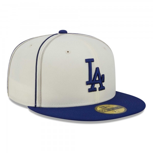 Бейсболка Los Angeles Dodgers New Era Chrome Sutash 59FIFTY - Cream/Royal