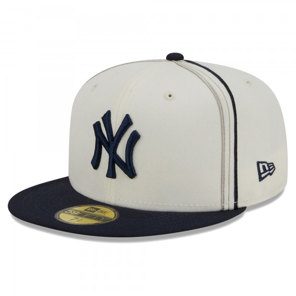 Бейсболка New York Yankees New Era Chrome Sutash 59FIFTY - Cream/Navy