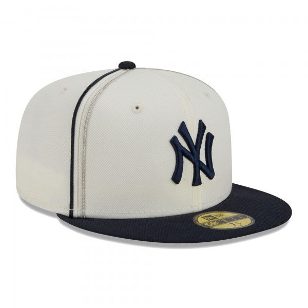 Бейсболка New York Yankees New Era Chrome Sutash 59FIFTY - Cream/Navy