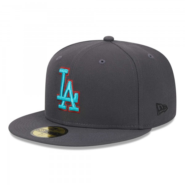 Бейсболка Los Angeles Dodgers New Era  Print Undervisor 59FIFTY - Graphite