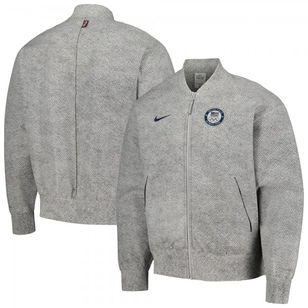 Кофта на молнии Team USA Nike 2024 Summer Olympics Media Day Look - Gray