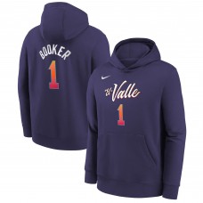 Именная толстовка Devin Booker Phoenix Suns Nike Youth 2023/24 City Edition - Purple