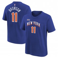 Именная футболка Jalen Brunson New York Knicks Nike Youth 2023/24 City Edition - Blue