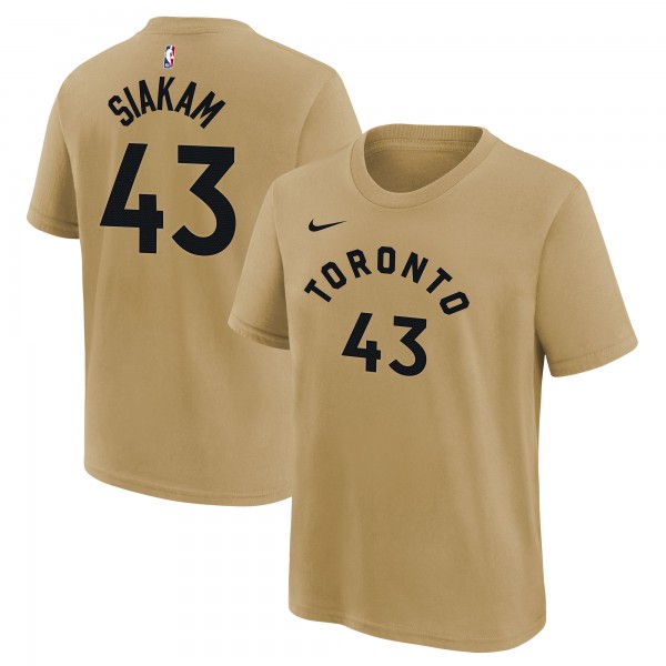 Футболка Pascal Siakam Toronto Raptors Nike Youth 2023/24 City Edition - Gold