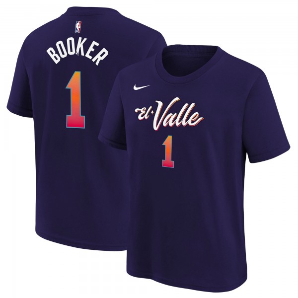 Футболка Devin Booker Phoenix Suns Nike Youth 2023/24 City Edition - Purple