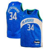 Игровая форма  Giannis Antetokounmpo Milwaukee Bucks Nike Youth 2023/24 Swingman Replica - City Edition - Royal