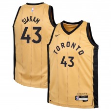 Игровая форма  Pascal Siakam Toronto Raptors Nike Youth 2023/24 Swingman Replica - City Edition - Gold