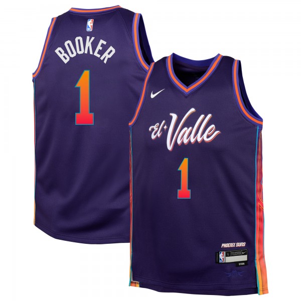 Игровая форма  Devin Booker Phoenix Suns Nike Youth 2023/24 Swingman Replica - City Edition - Purple