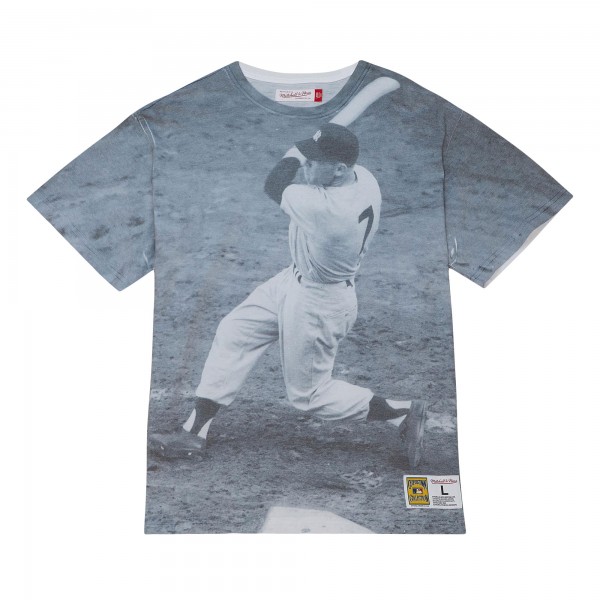 New York Yankees Mickey Mantle Mitchell & Ness Cooperstown Collection Highlight Sublimated Player Graphic T-Shirt