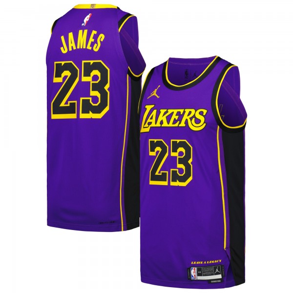 Игровая джерси LeBron James Los Angeles Lakers Jordan Brand Authentic Player - Statement Edition - Purple