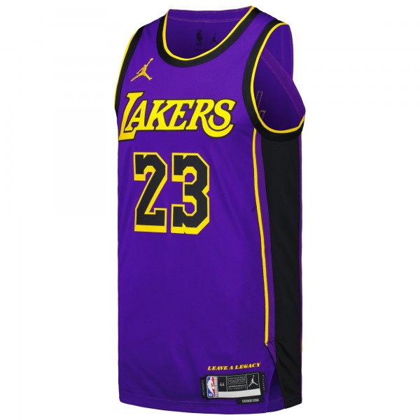 Игровая джерси LeBron James Los Angeles Lakers Jordan Brand Authentic Player - Statement Edition - Purple