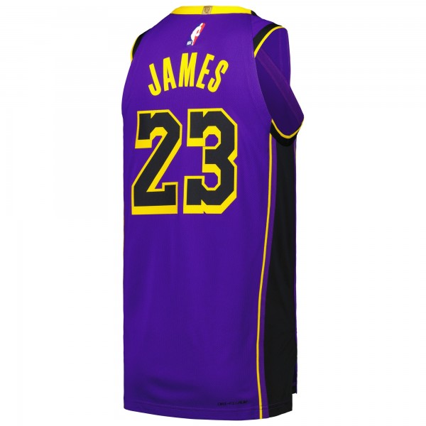 Игровая джерси LeBron James Los Angeles Lakers Jordan Brand Authentic Player - Statement Edition - Purple