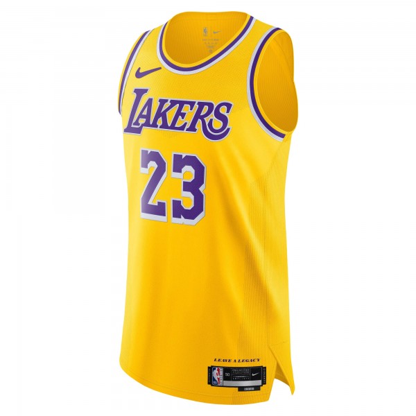 Игровая джерси LeBron James Los Angeles Lakers Nike Authentic - Icon Edition - Gold