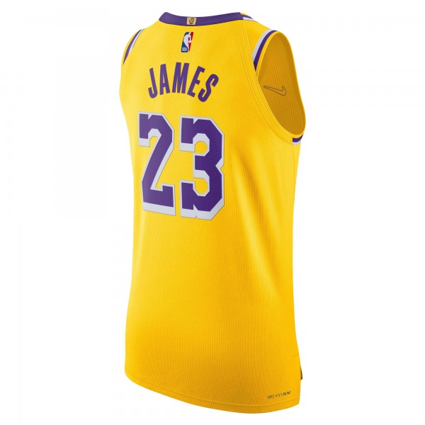 Игровая джерси LeBron James Los Angeles Lakers Nike Authentic - Icon Edition - Gold