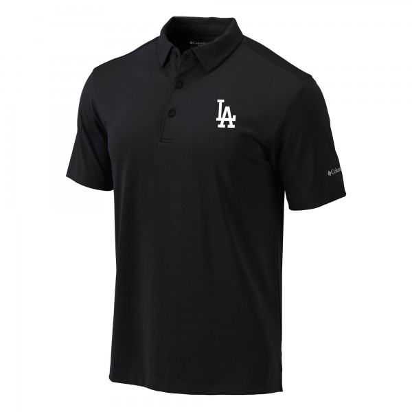 Los Angeles Dodgers Columbia Black Omni-Wick Drive Polo