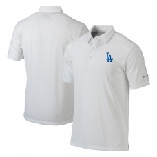 Los Angeles Dodgers Columbia White Omni-Wick Drive Polo