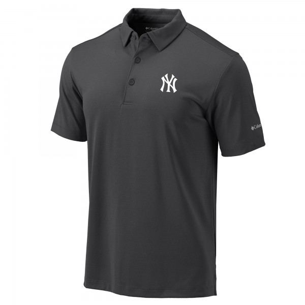 New York Yankees Columbia Charcoal Omni-Wick Drive Polo