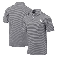 Los Angeles Dodgers Columbia Black Golf Club Invite Omni-Wick Polo