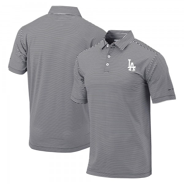 Los Angeles Dodgers Columbia Black Golf Club Invite Omni-Wick Polo