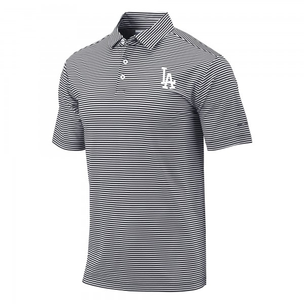 Los Angeles Dodgers Columbia Black Golf Club Invite Omni-Wick Polo