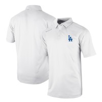 Los Angeles Dodgers Columbia White Omni-Wick Shotgun Polo