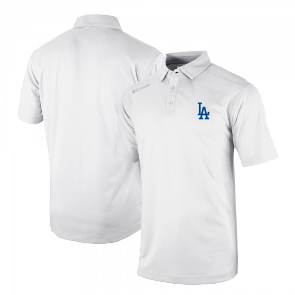 Los Angeles Dodgers Columbia White Omni-Wick Shotgun Polo